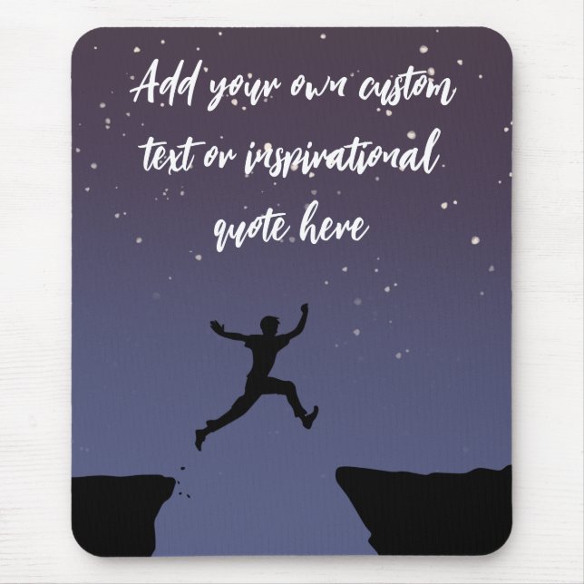 Mousepad Crie a sua própria citação motivacional da noite e (Frente)