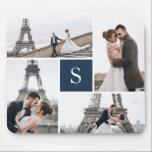 Mousepad Crie A Sua Própria Colagem De 4 Fotografias Com Mo<br><div class="desc">Adicione suas fotos e um monograma personalizado para uma design especial.</div>
