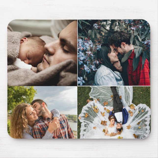 Mousepad Crie o seu Modelo de Colagem de Fotografias (Frente)