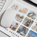 Mousepad Crie o seu próprio 12 Foto Collage Modern<br><div class="desc">Libere a sua criatividade com o nosso bocal personalizado. Não é apenas um bocal; é uma canvas que mostra sua vida, suas memórias, sua história. Com um fundo branco de vazio, 12 slots de fotos e um modelo fácil de usar para personalização, você pode artesanato uma peça única de arte...</div>