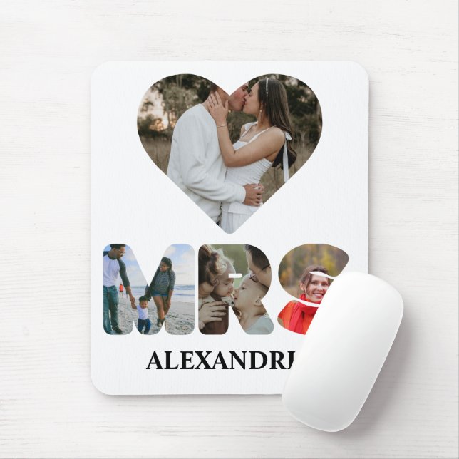 Mousepad Crie o seu próprio casal Sr. e Sra. Fotografia Mat (Com mouse)