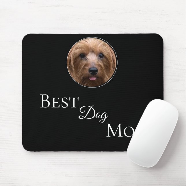 Mousepad Crie seu melhor cachorro Mãe Foto Personalizada (Com mouse)