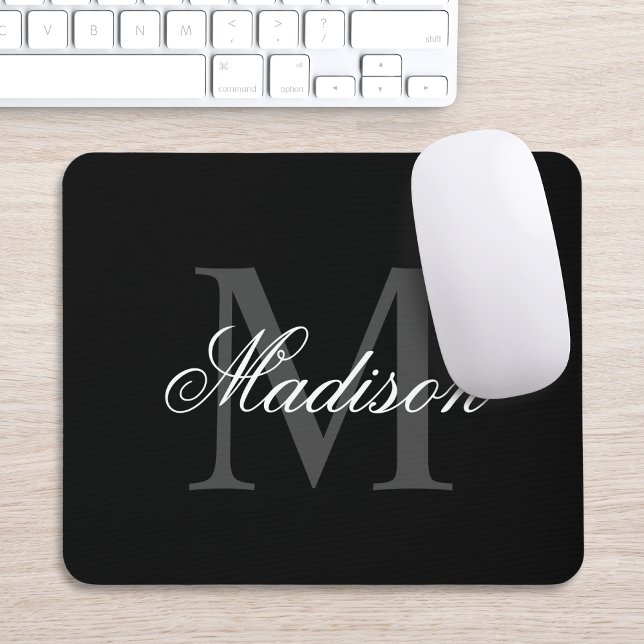 Mousepad Crie seu nome personalizado Monograma Caligrafia P (Criador carregado)