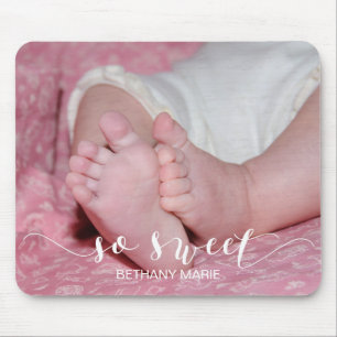 Mousepad Crie seu próprio bebê, tão doce dote de fotos
