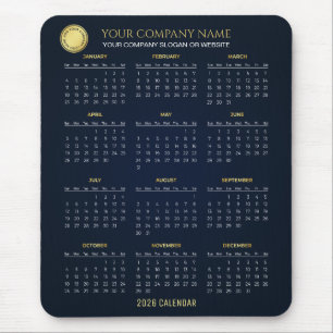 Mousepad Crie Seu Próprio Calendário de Empresa 2026 Mous