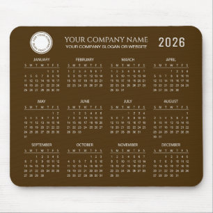 Mousepad Crie seu próprio calendário empresarial 2026   