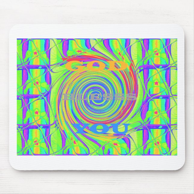 Mousepad Crie seu próprio Deus abençoe seu texto inspirador (Frente)