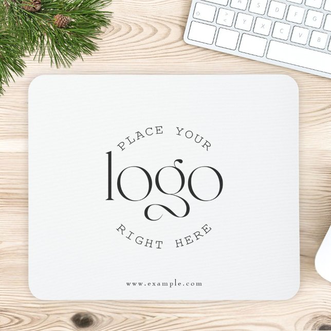 Mousepad Crie Seu Próprio Logotipo Empresarial Personalizad (personalized add your own logo business corporate white mouse pad)
