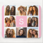 Mousepad Crie seu próprio Monograma Personalizado de Colage<br><div class="desc">Você pode usar 8 fotos quadradas ou Instagram para este design. Use 8 fotos quadradas para criar um presente exclusivo e pessoal. Ou você pode ficar com o filhote hipster e fazer uma moda. Se precisar ajustar as fotos,  clique na ferramenta personalizar para fazer alterações.</div>