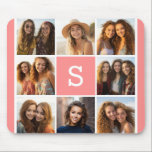 Mousepad Crie seu próprio Monograma Personalizado de Colage<br><div class="desc">Use 8 fotos quadradas para criar um presente exclusivo e pessoal. Ou você pode ficar com o filhote hipster e fazer uma moda. Se precisar ajustar as fotos,  clique na ferramenta personalizar para fazer alterações.</div>