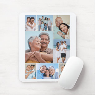 Mousepad Crie seu próprio mouse de colagem de 8 fotos