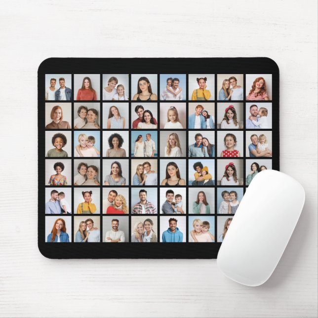Mousepad Crie Sua Própria Colagem de 48 Fotos (Com mouse)