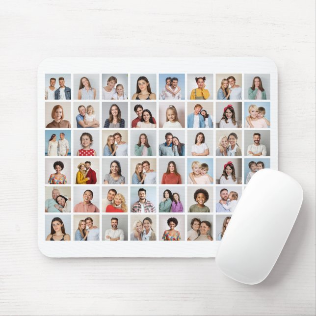 Mousepad Crie Sua Própria Colagem de 48 Fotos  (Com mouse)