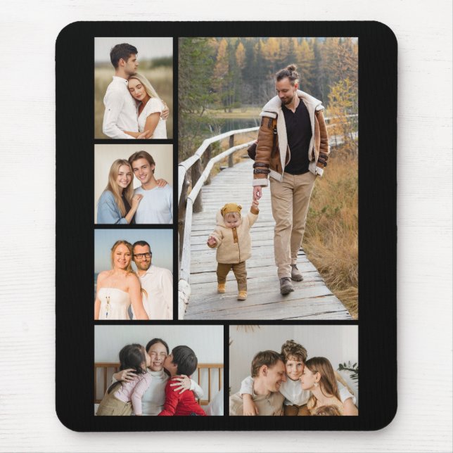 Mousepad Crie Sua Própria Colagem de 6 Fotos (Frente)