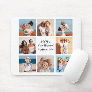 Mousepad Crie Sua Própria Colagem de 8 Fotos Adicione Seu C