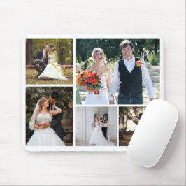 Mousepad Crie Sua Própria Colagem De Casamento Fotográfico 
