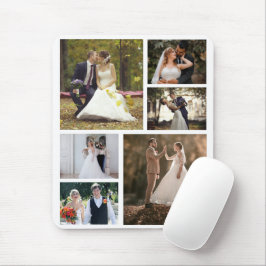Mousepad Crie Sua Própria Colagem De Casamento Fotográfico 