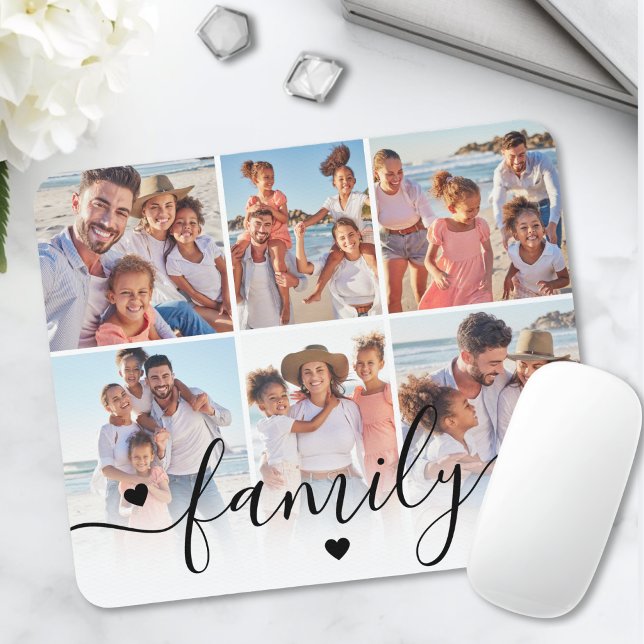 Mousepad Crie Sua Própria Colagem de Fotos (Create Your Own Photo Collage Mouse Pad)