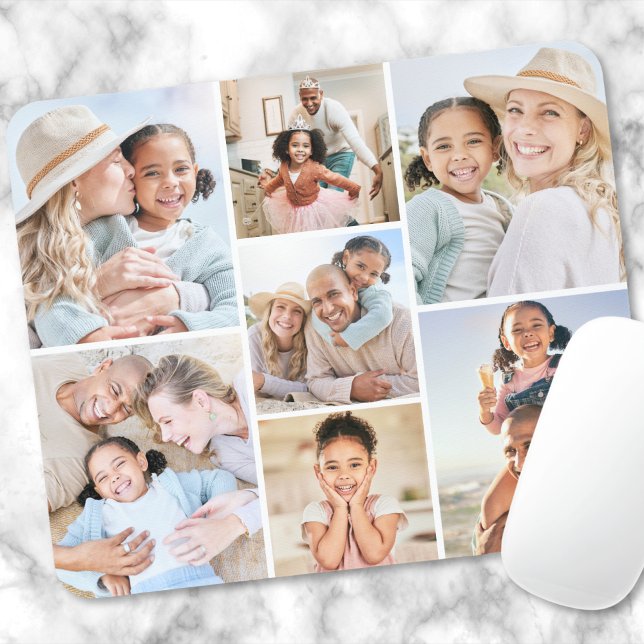 Mousepad Crie sua própria colagem de fotos (Create Your Own Photo Collage Mouse Pad)