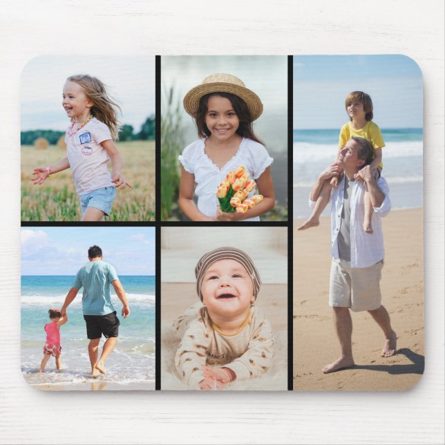 Mousepad Crie sua própria colagem de fotos (Frente)