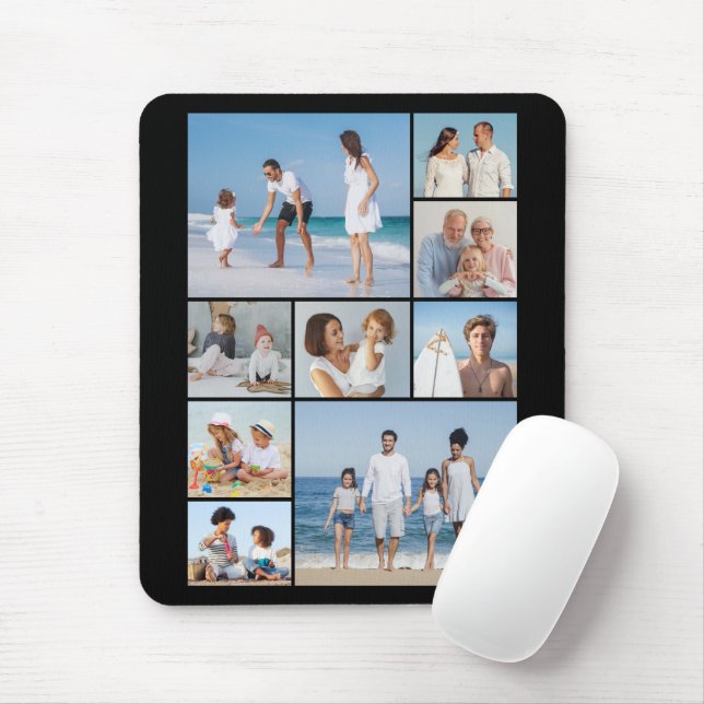 Mousepad Crie sua própria colagem de fotos de 9 (Com mouse)