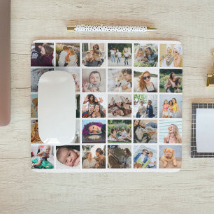 Mousepad Crie sua própria Grade Quadrada de Colagem de Foto