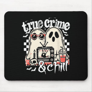 Mousepad Crime Real e Frio Funny Halloween, Fantasma Fofo H