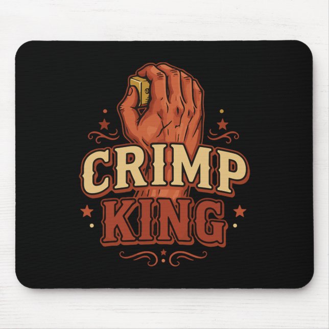 Mousepad Crimp King Escalada Bouldering Diversão  (Frente)