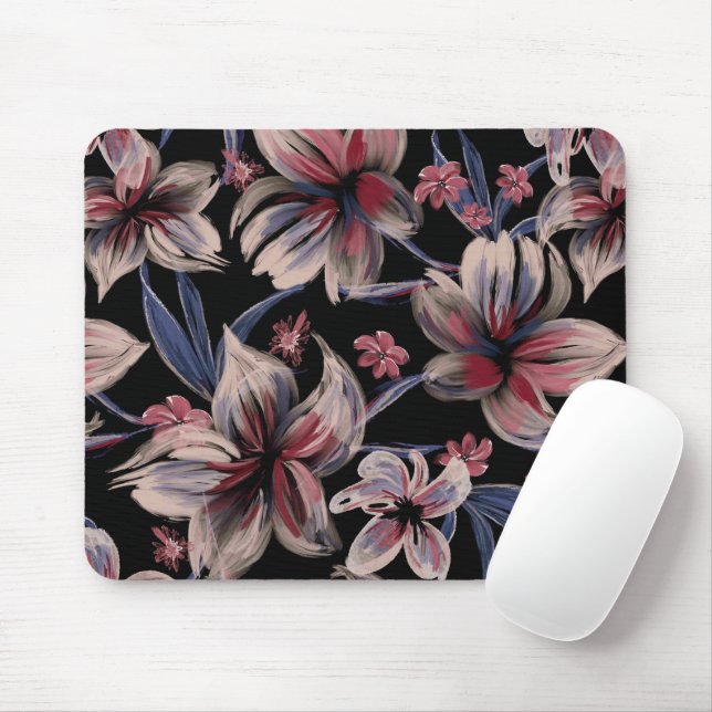 Mousepad Crimson de aquarelas em preto (Com mouse)