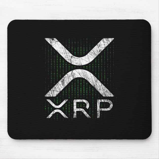 Mousepad Criptocurrency Binary Code XRP Hodlers Crypto Memo (Frente)