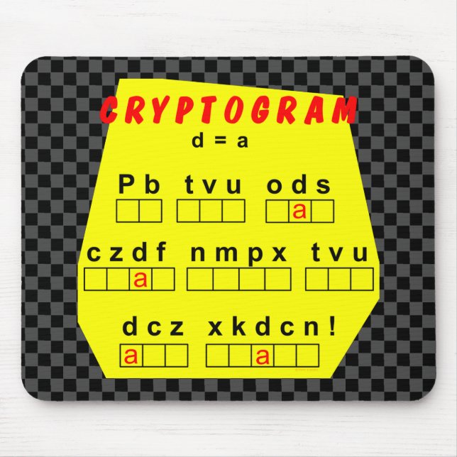 Mousepad Criptograma Amarelo (Frente)