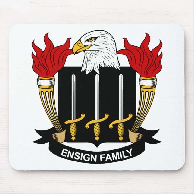 Mousepad Crista da família da bandeira (Frente)