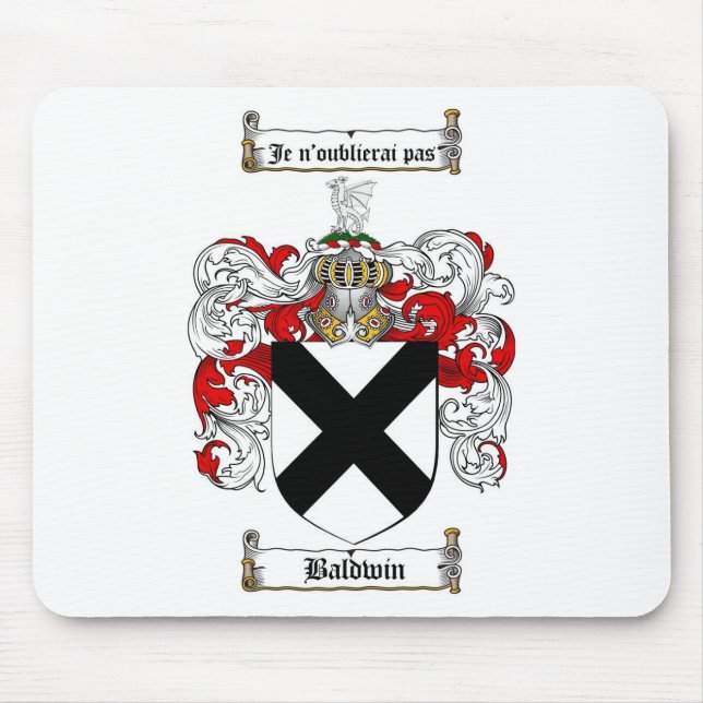 MOUSEPAD CRISTA DA FAMÍLIA DE BALDWIN - BRASÃO DE BALDWIN (Frente)