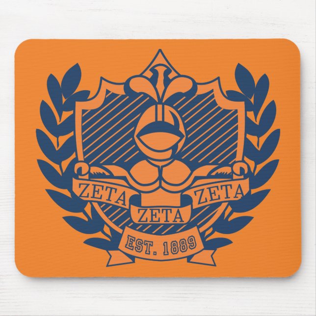 Mousepad Crista da fraternidade do Zeta do Zeta do Zeta - (Frente)