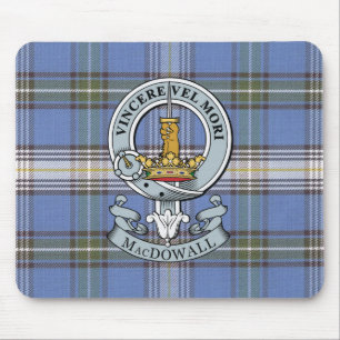 Mousepad Crista de MacDowall + Tapete do rato do Tartan