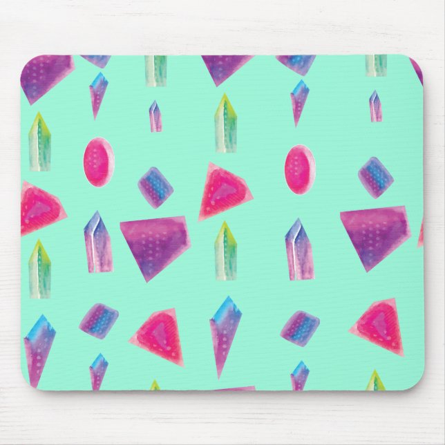 Mousepad Cristais de Almofada de Rato Personalizados Gemas  (Frente)