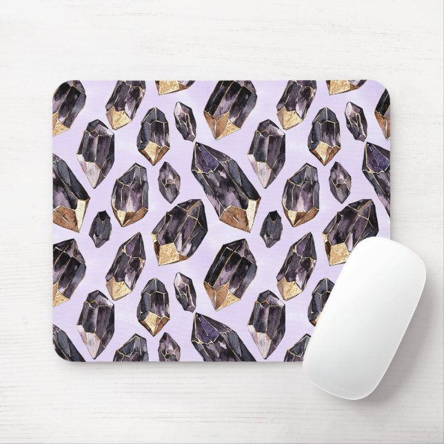 Mousepad Cristais de Ouro Roxo (Com mouse)