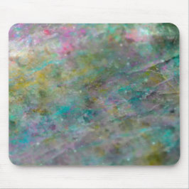 Mousepad Cristal Arco-íris Múltiplas Cores Pedra Mármore