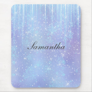 Mousepad Cristal de Floco de Neve em Icicle Personalizado A