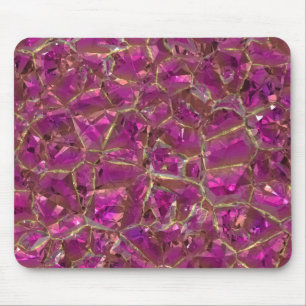 Mousepad Cristal Rosa e Dourado