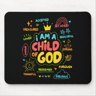 Mousepad Cristão Eu Sou Uma Criança De Deus Jesus Fé Crianç