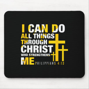 Mousepad Cristão - Posso fazer todas as coisas por meio de