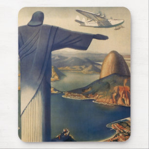 Mousepad Cristo a estátua do redentor, Rio de Janeiro,