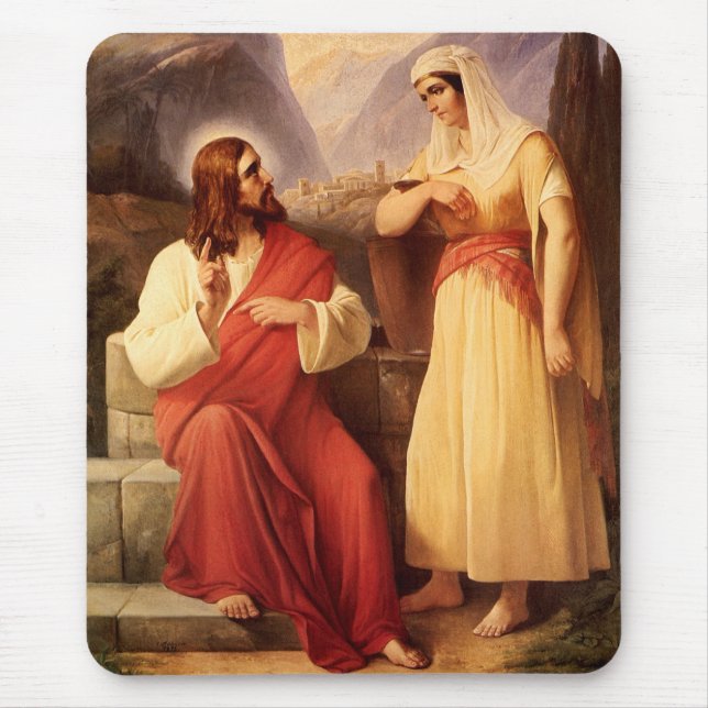 Mousepad Cristo e a Samaritana por Christian Schleisner (Frente)