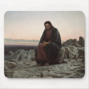 Mousepad Cristo na Natureza Selvagem (por Ivan Kramskoi)