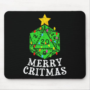 Mousepad Critérios De feliz D20 Rpg Árvore De Natal Rpg Gam