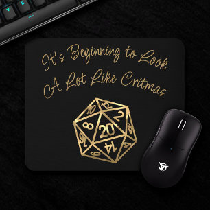 Mousepad Critérios RPG Dourada Fantasy Tabletop Gamer Dic