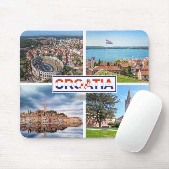 Mousepad Croácia | Hrvatska | Mar Adriático | Ístria (Com mouse)