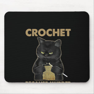 Mousepad Crochet De Gato Negro Porque O Assassinato Está E