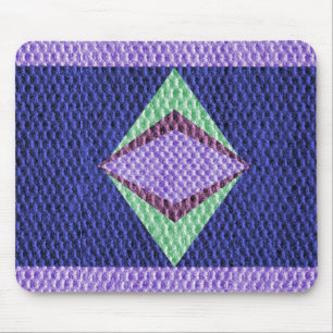 Mousepad Crochet de Textura de Cor Multiazul